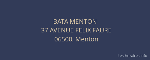 BATA MENTON
