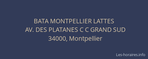 BATA MONTPELLIER LATTES