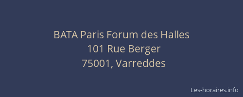 BATA Paris Forum des Halles