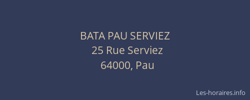 BATA PAU SERVIEZ