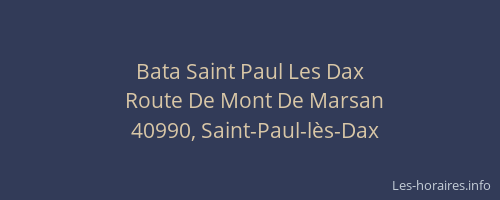 Bata Saint Paul Les Dax
