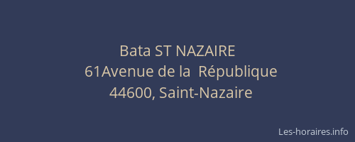 Bata ST NAZAIRE
