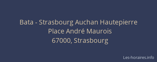 Bata - Strasbourg Auchan Hautepierre