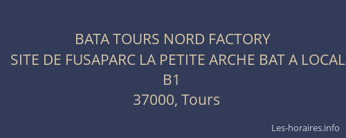 BATA TOURS NORD FACTORY