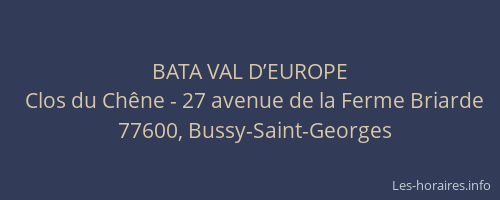 BATA VAL D’EUROPE