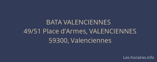 BATA VALENCIENNES