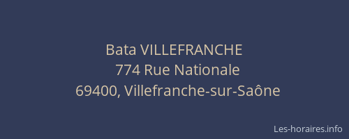 Bata VILLEFRANCHE