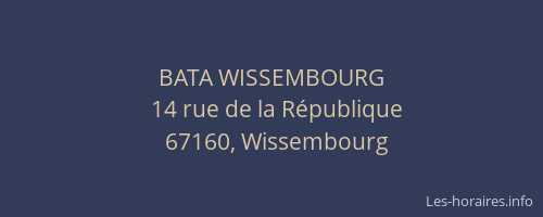 BATA WISSEMBOURG