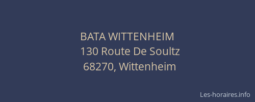 BATA WITTENHEIM