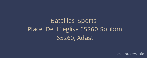 Batailles  Sports