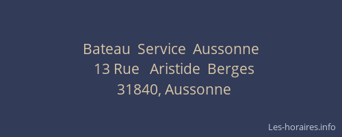 Bateau  Service  Aussonne
