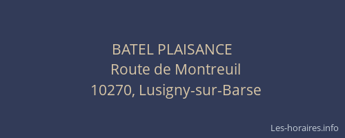 BATEL PLAISANCE