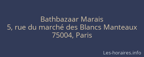 Bathbazaar Marais