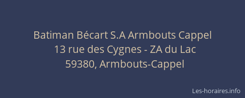 Batiman Bécart S.A Armbouts Cappel