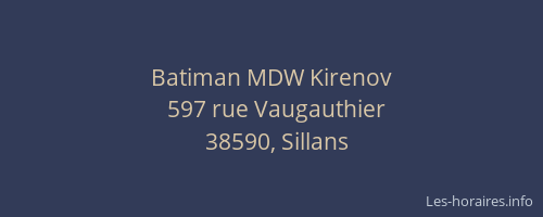 Batiman MDW Kirenov