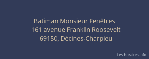 Batiman Monsieur Fenêtres