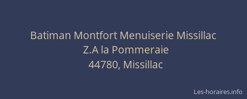 Batiman Montfort Menuiserie Missillac