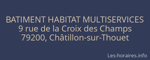 BATIMENT HABITAT MULTISERVICES
