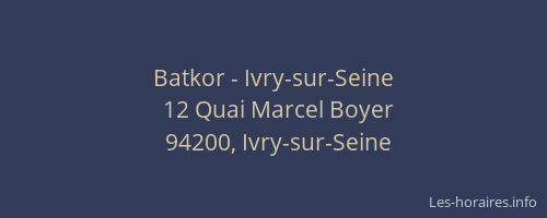 Batkor - Ivry-sur-Seine