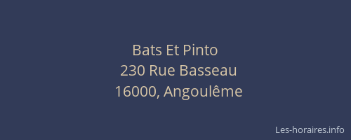 Bats Et Pinto