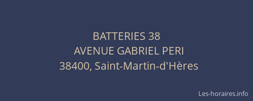 BATTERIES 38