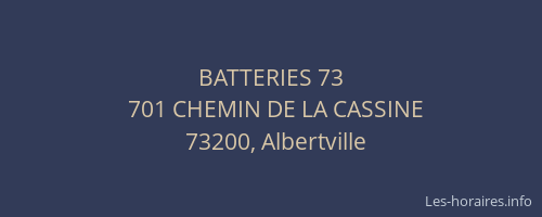 BATTERIES 73