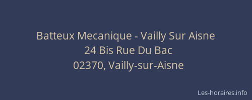 Batteux Mecanique - Vailly Sur Aisne