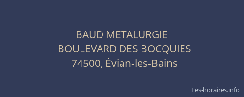 BAUD METALURGIE