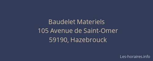 Baudelet Materiels