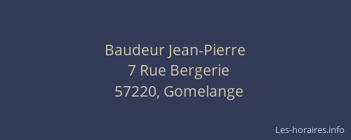 Baudeur Jean-Pierre