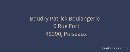 Baudry Patrick Boulangerie