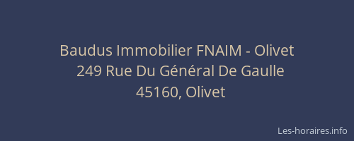 Baudus Immobilier FNAIM - Olivet