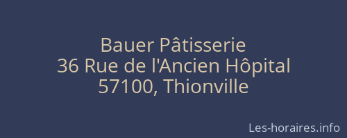 Bauer Pâtisserie