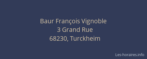 Baur Fran&ccedil;ois Vignoble
