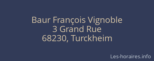 Baur François Vignoble