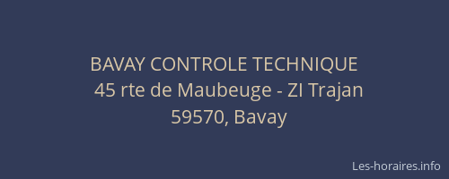 BAVAY CONTROLE TECHNIQUE