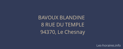 BAVOUX BLANDINE