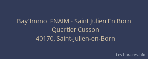 Bay'Immo  FNAIM - Saint Julien En Born