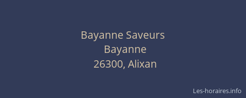 Bayanne Saveurs