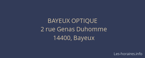 BAYEUX OPTIQUE