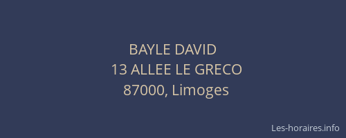 BAYLE DAVID