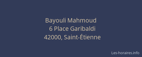 Bayouli Mahmoud