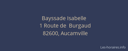 Bayssade Isabelle