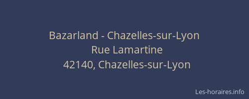Bazarland - Chazelles-sur-Lyon