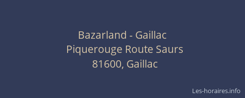 Bazarland - Gaillac