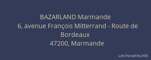 BAZARLAND Marmande