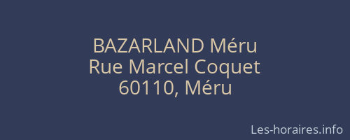 BAZARLAND Méru
