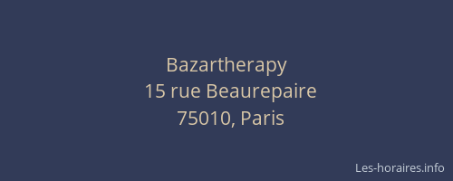 Bazartherapy