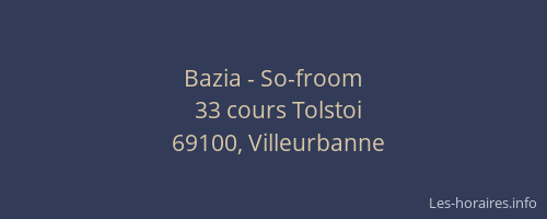 Bazia - So-froom