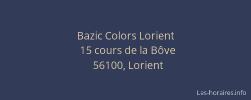 Bazic Colors Lorient